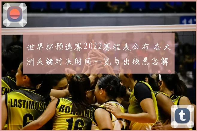 世界杯预选赛2022赛程表公布 各大洲关键对决时间一览与出线悬念解析