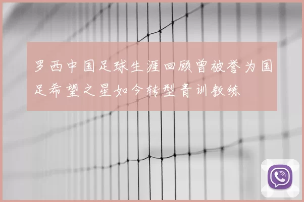 罗西中国足球生涯回顾曾被誉为国足希望之星如今转型青训教练