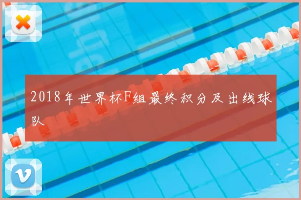 2018年世界杯F组最终积分及出线球队